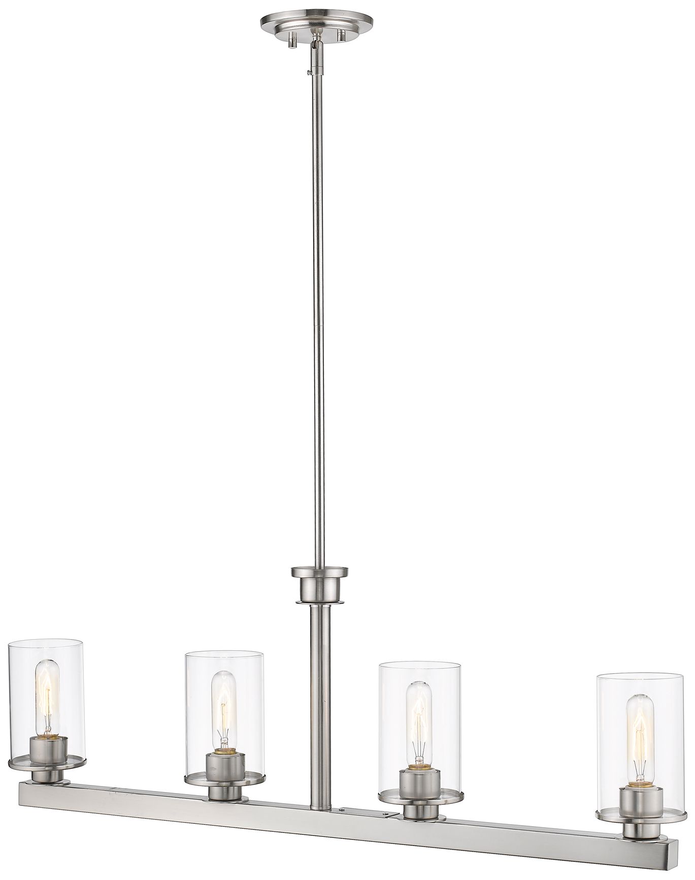 Image 5 Savannah by Z-Lite Brushed Nickel 4 Light Island Pendant more views
