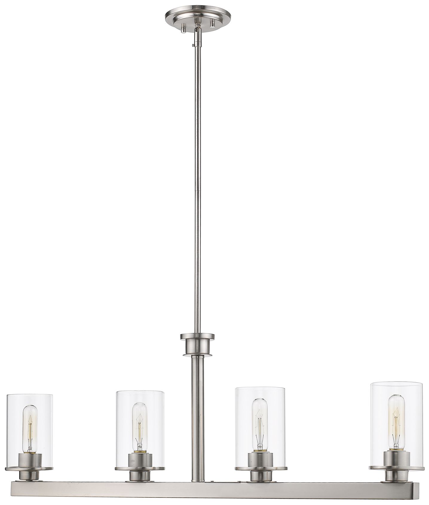 Image 6 Savannah by Z-Lite Brushed Nickel 4 Light Island Pendant more views