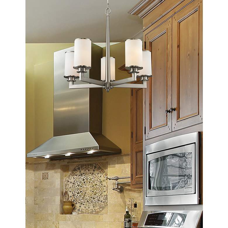Image 3 Savannah by Z-Lite Brushed Nickel 5 Light Chandelier more views