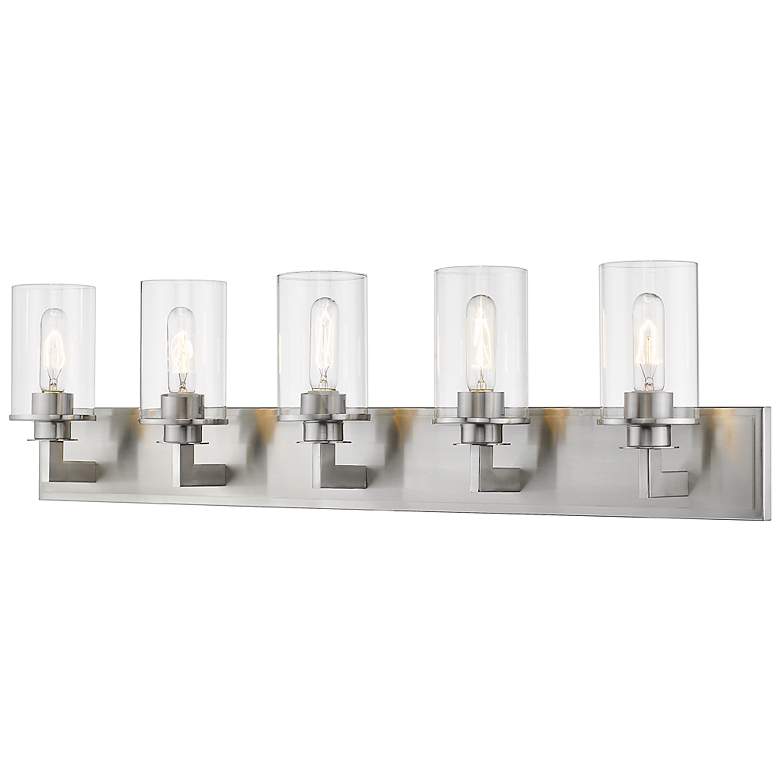 Image 2 Savannah by Z-Lite Brushed Nickel 5 Light Vanity
