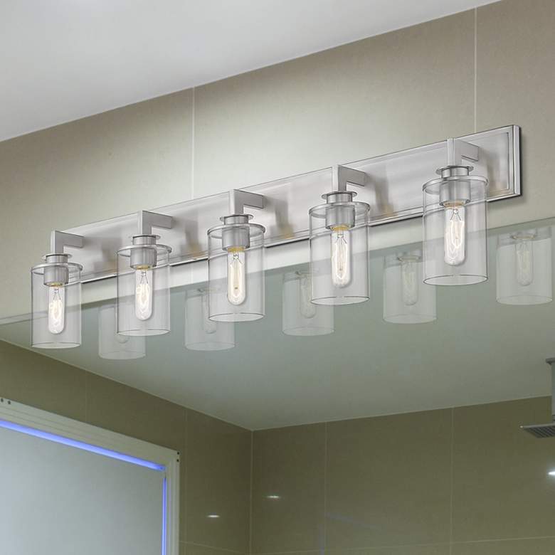 Image 1 Savannah by Z-Lite Brushed Nickel 5 Light Vanity
