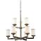 Savannah by Z-Lite Brushed Nickel 9 Light Chandelier