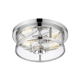 Image5 of Savannah by Z-Lite Chrome 2 Light Flush Mount more views