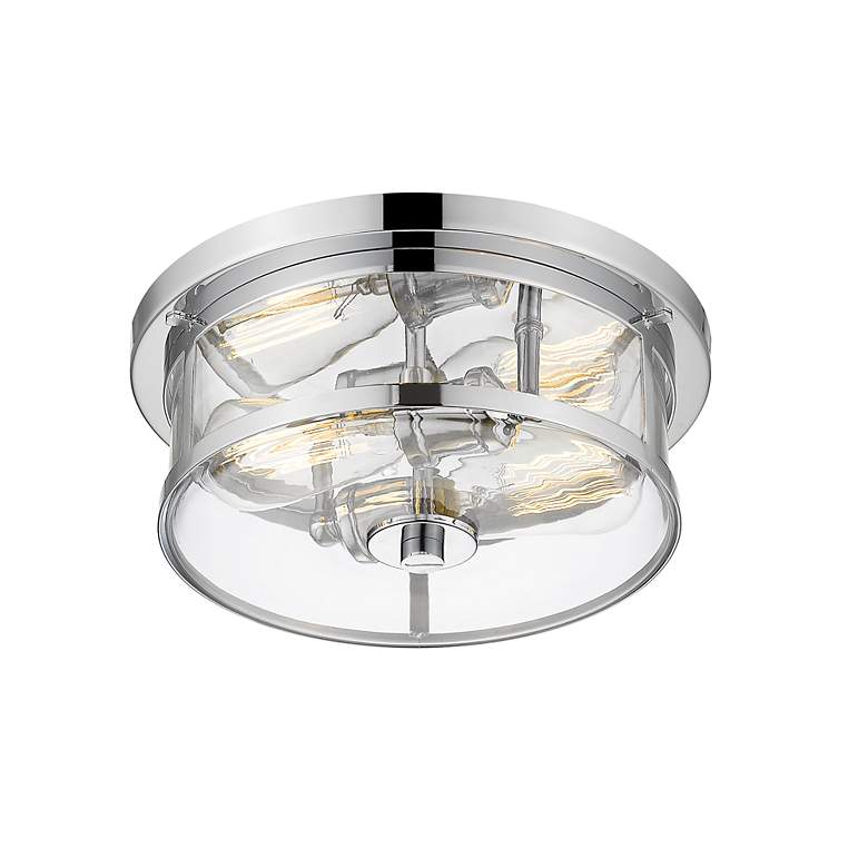 Image 5 Savannah by Z-Lite Chrome 2 Light Flush Mount more views