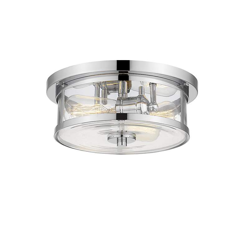 Image 6 Savannah by Z-Lite Chrome 2 Light Flush Mount more views
