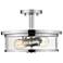 Savannah by Z-Lite Chrome 2 Light Semi Flush Mount