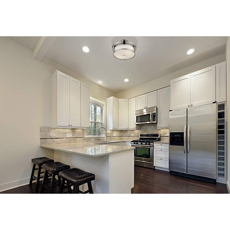 Image 3 Savannah by Z-Lite Chrome 2 Light Semi Flush Mount more views