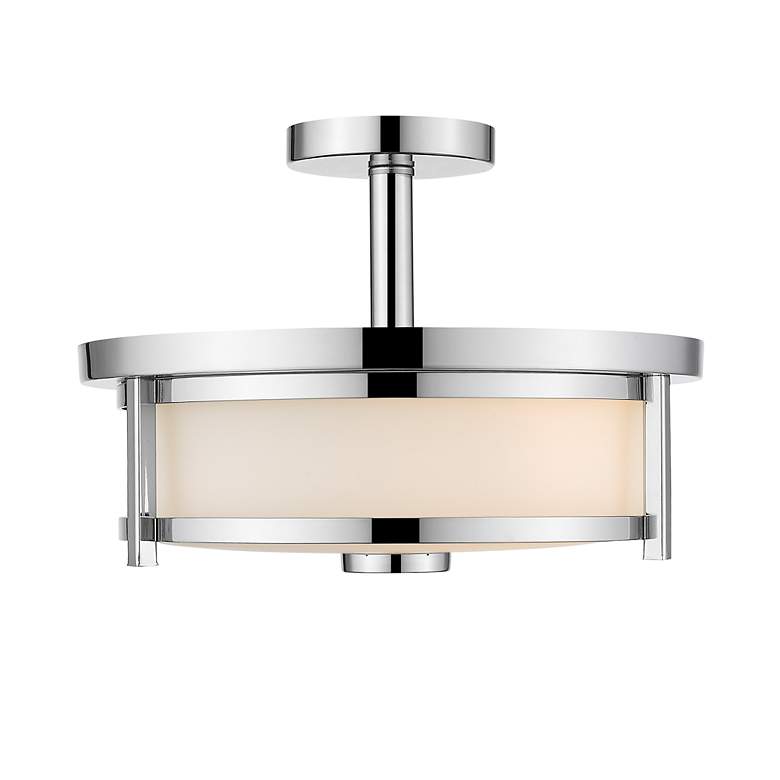 Image 5 Savannah by Z-Lite Chrome 2 Light Semi Flush Mount more views
