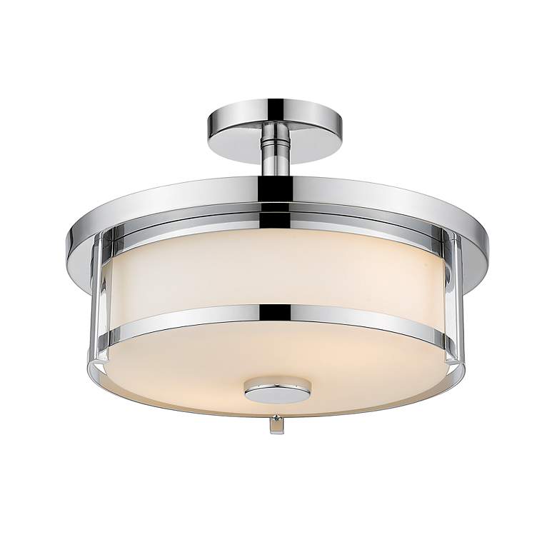 Image 6 Savannah by Z-Lite Chrome 2 Light Semi Flush Mount more views
