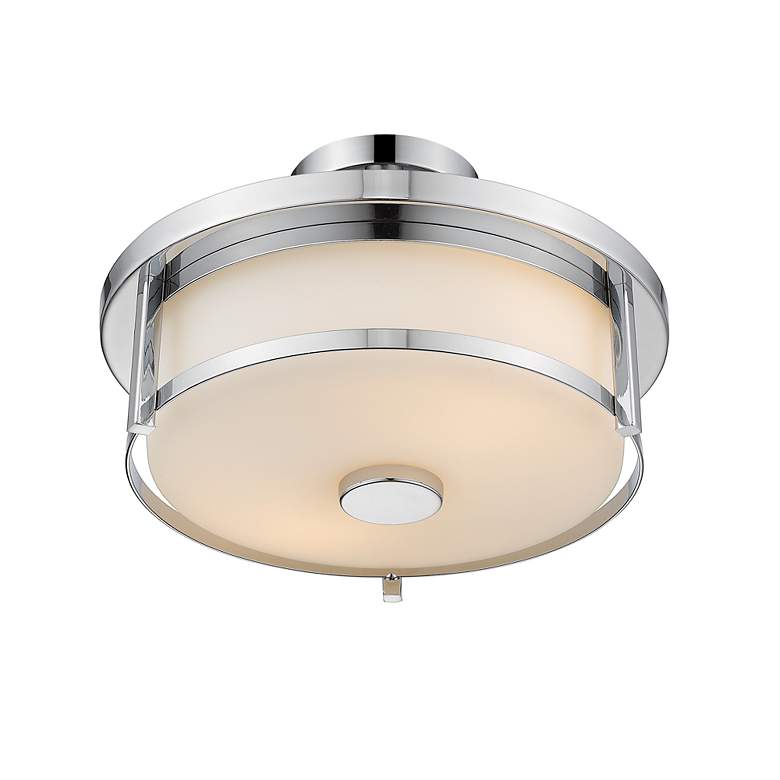 Image 7 Savannah by Z-Lite Chrome 2 Light Semi Flush Mount more views