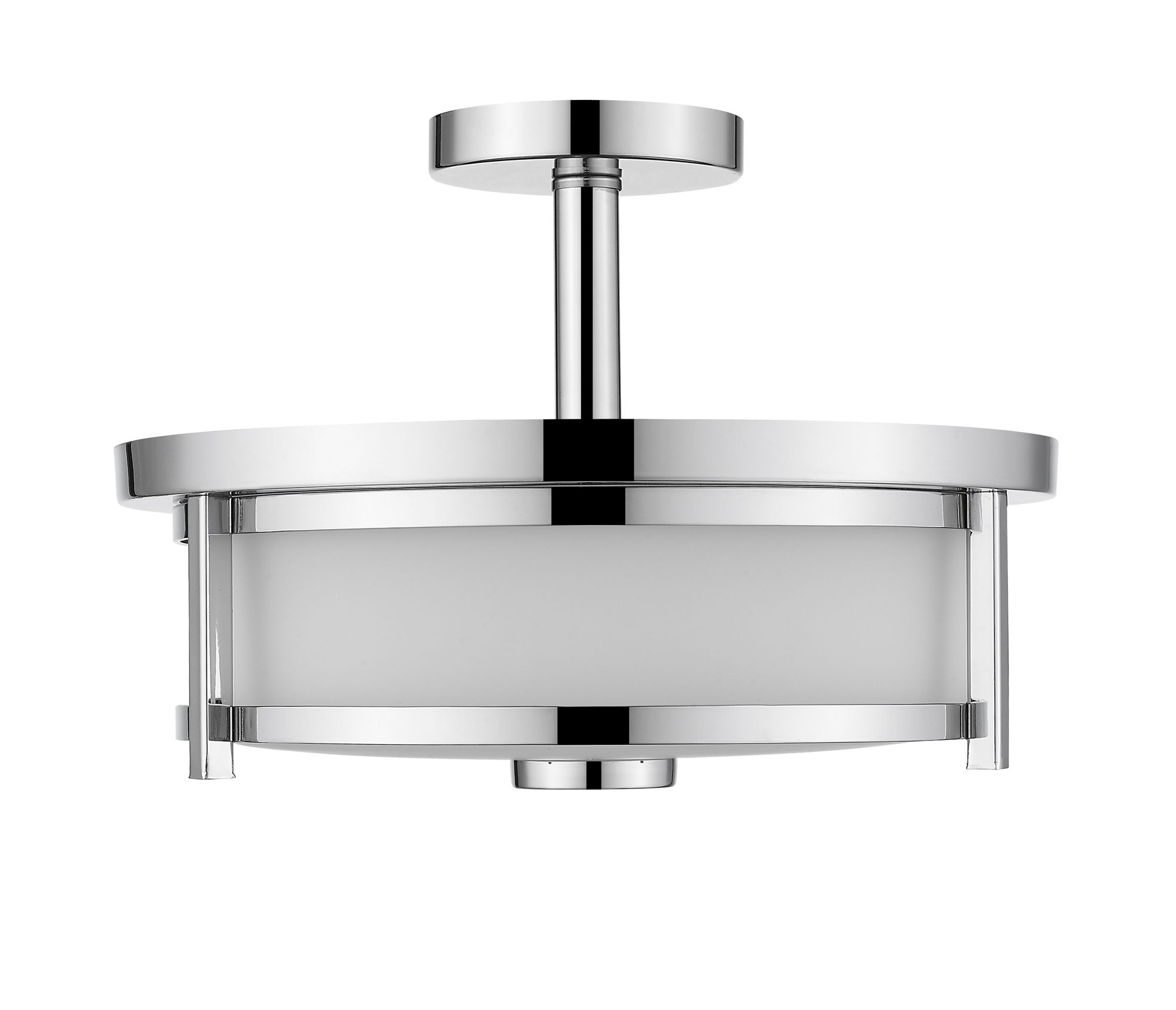 Savannah by Z-Lite Chrome  2 Light Semi Flush Mount