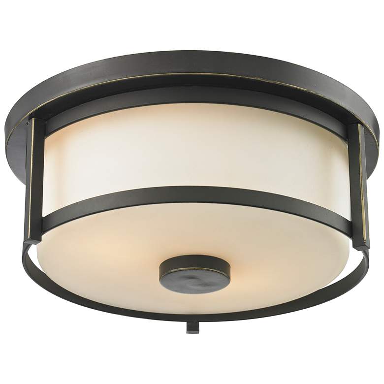 Image 1 Savannah by Z-Lite Olde Bronze 2 Light Flush Mount