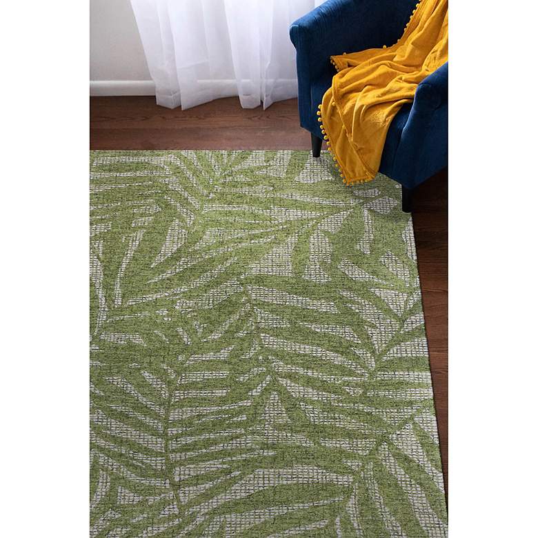 Image 7 Savannah Olive Branches 950006 5&#39;x7&#39;6 inch Green Indoor Rug more views