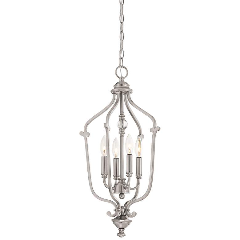 Image 2 Savannah Row 13 inch Wide Brushed Nickel Foyer Pendant