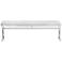 Savannah White Faux Leather Tufted Bench