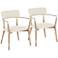 Savannah White Washed Wood Modern Dining Chairs Set of 2