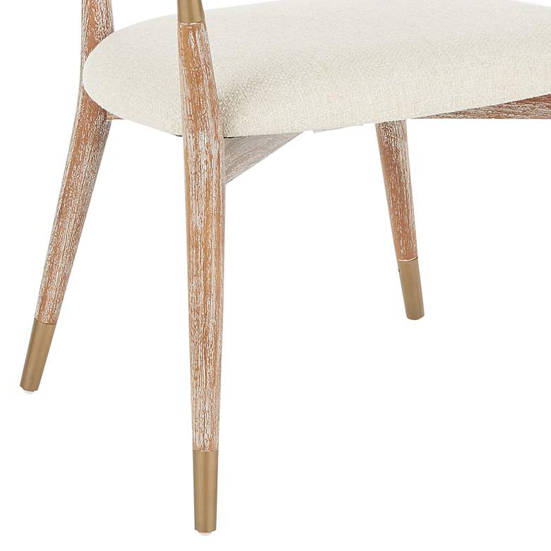 Image 4 Savannah White Washed Wood Modern Dining Chairs Set of 2 more views