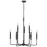 1_Savanne 32" Wide Matte Black 9-Light Chandelier