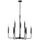 Savanne 32" Wide Matte Black 9-Light Chandelier