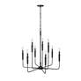 5_Savanne 32" Wide Matte Black 9-Light Chandelier more views