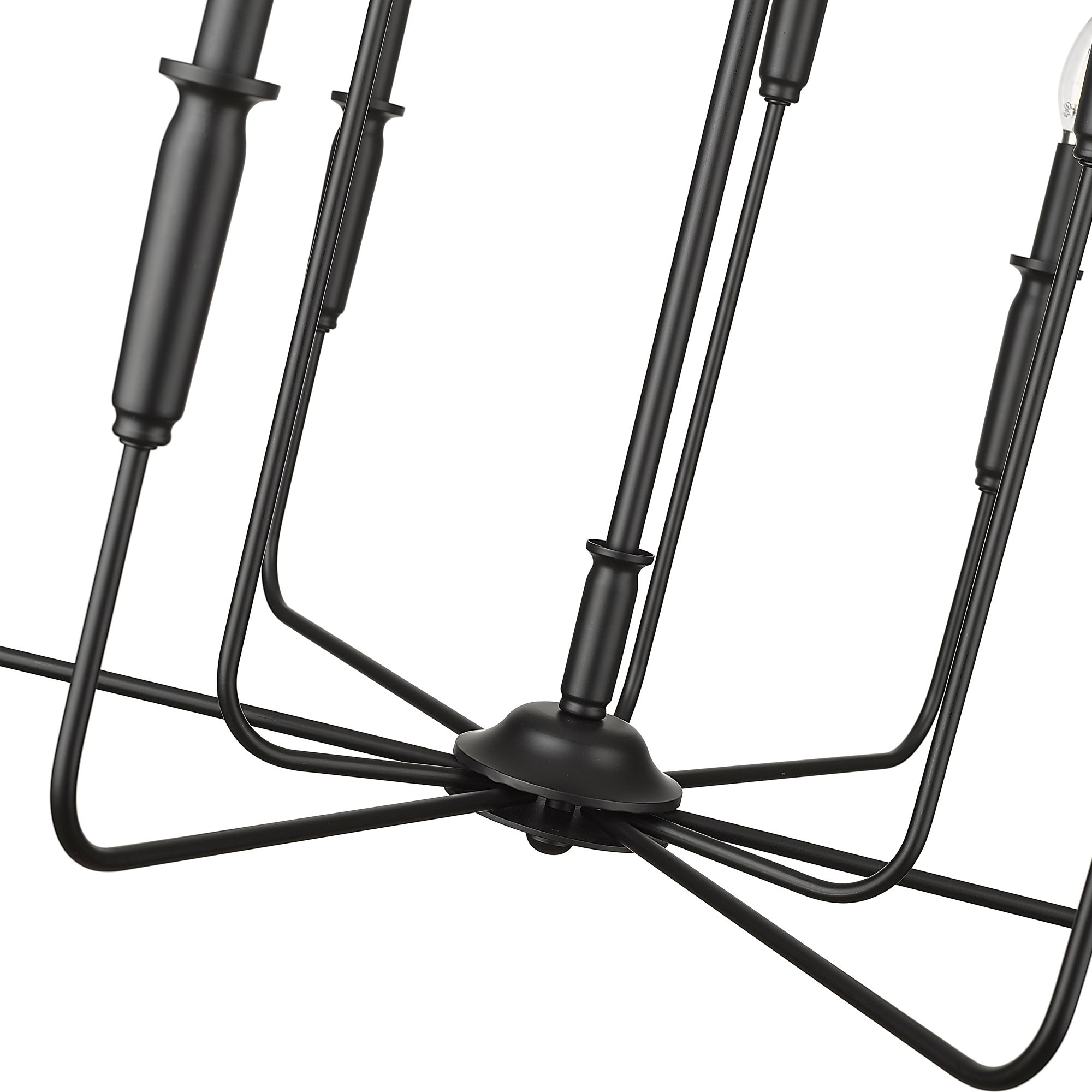 Savanne 32" Wide Matte Black 9-Light Chandelier