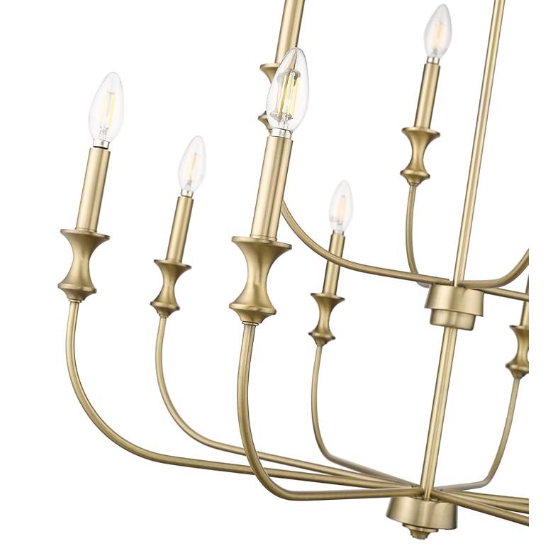 Image 6 Savanne 34" Wide Vintage Brass 12-Light Chandelier more views