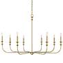 1_Savanne 47 1/2" Wide Vintage Brass 8-Light Chandelier