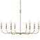 Savanne 47 1/2" Wide Vintage Brass 8-Light Chandelier