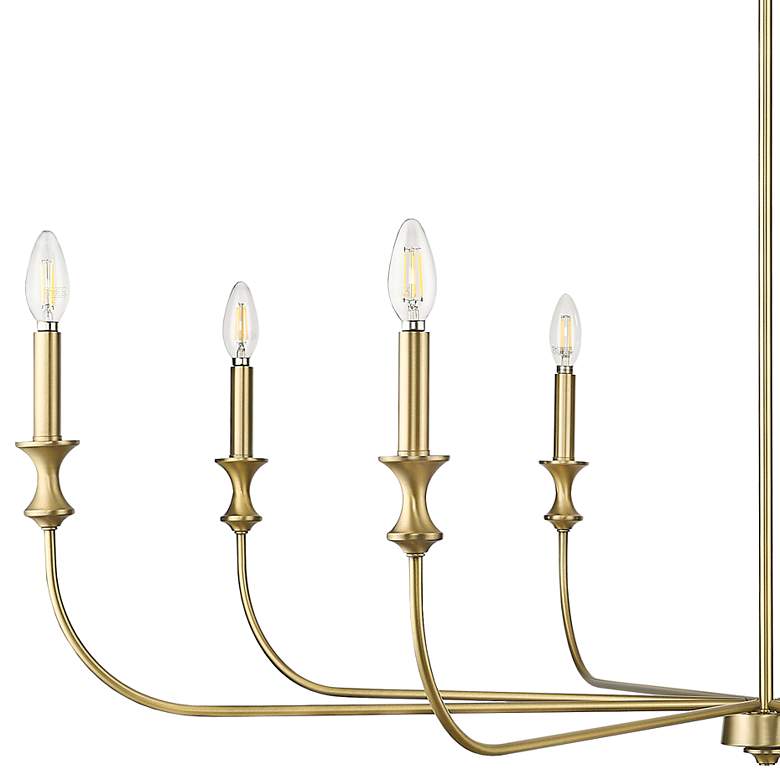 Image 2 Savanne 47 1/2" Wide Vintage Brass 8-Light Chandelier more views