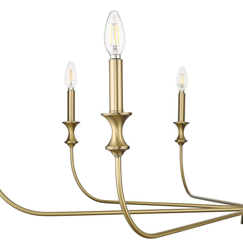Image 3 Savanne 47 1/2" Wide Vintage Brass 8-Light Chandelier more views