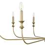 3_Savanne 47 1/2" Wide Vintage Brass 8-Light Chandelier more views