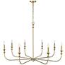 4_Savanne 47 1/2" Wide Vintage Brass 8-Light Chandelier more views
