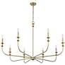 5_Savanne 47 1/2" Wide Vintage Brass 8-Light Chandelier more views