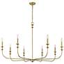 6_Savanne 47 1/2" Wide Vintage Brass 8-Light Chandelier more views