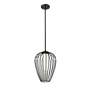 3_Savanti 12" Wide Matte Black Mini Pendant w/ Opal Glass more views