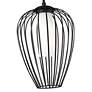 7_Savanti 12" Wide Matte Black Mini Pendant w/ Opal Glass more views