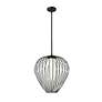 2_Savanti 18" Wide Matte Black Lantern Pendant Light more views