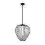 3_Savanti 18" Wide Matte Black Lantern Pendant Light more views