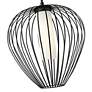6_Savanti 18" Wide Matte Black Lantern Pendant Light more views