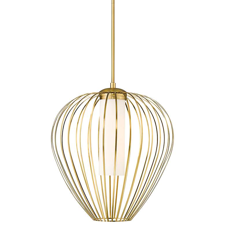 Image 1 Savanti 18" Wide Modern Gold Bulbous Pendant Light