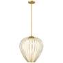 1_Savanti 18" Wide Modern Gold Bulbous Pendant Light