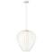 Savanti 18" Wide Textured White and Opal Glass Pendant Light