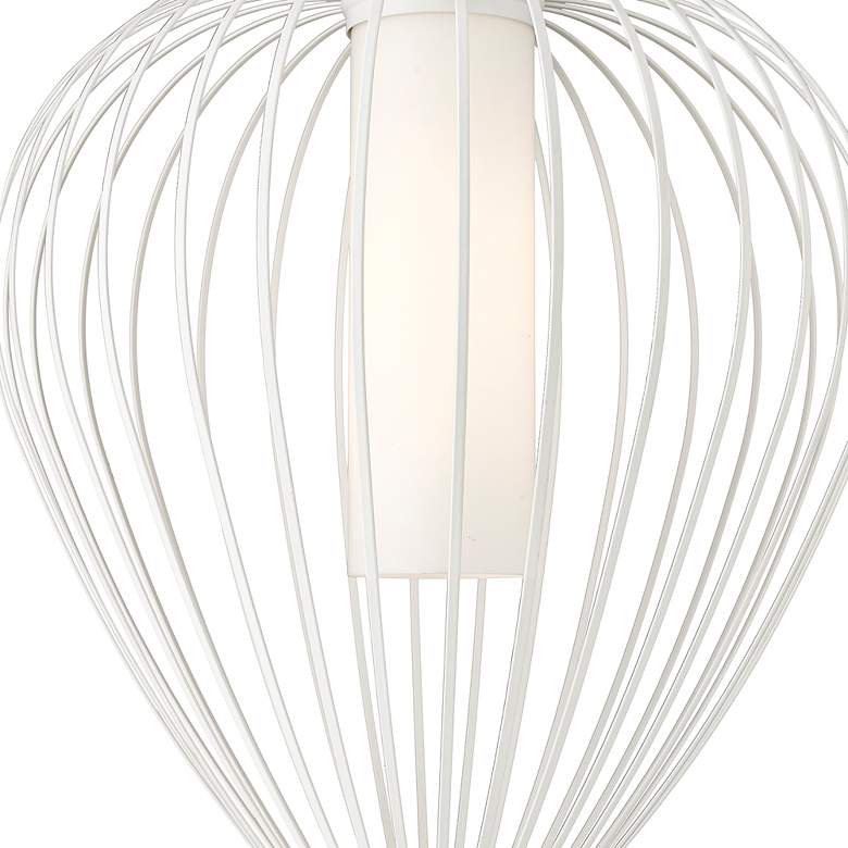 Image 3 Savanti 18" Wide Textured White and Opal Glass Pendant Light more views