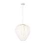 5_Savanti 18" Wide Textured White and Opal Glass Pendant Light more views