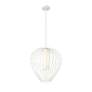 6_Savanti 18" Wide Textured White and Opal Glass Pendant Light more views
