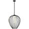 Savanti 22" Wide Matte Black Cage Pendant Light