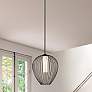 2_Savanti 22" Wide Matte Black Cage Pendant Light