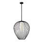 4_Savanti 22" Wide Matte Black Cage Pendant Light more views