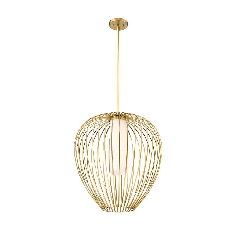 Image 5 Savanti 22" Wide Modern Gold Teardrop Pendant Light more views