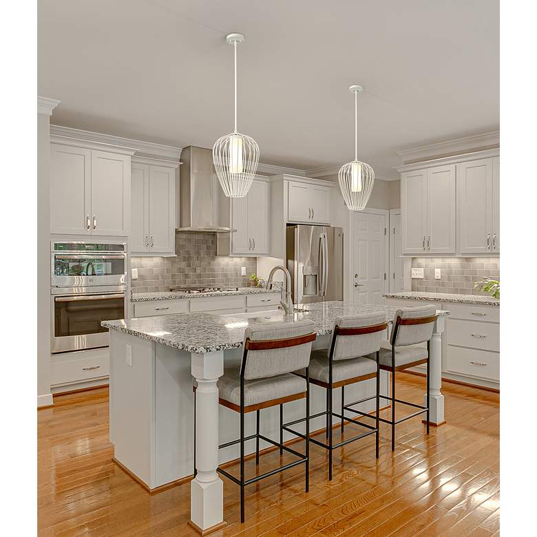 Image 3 Savanti by Z-Lite Textured White 1 Light Pendant more views